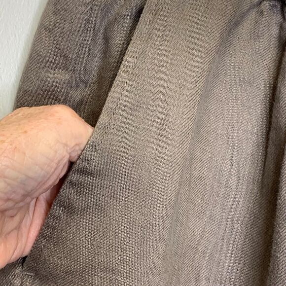 H&M Womens Regular Fit‎ Coupe Standard Linen Pants Brown Cottagecore Minimalism - Picture 4 of 16